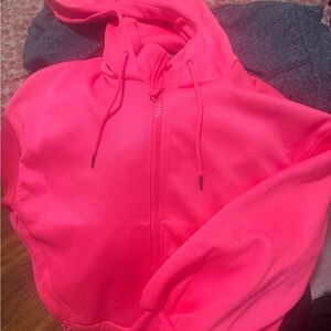 Zara Hot Pink Mesh Hoodie